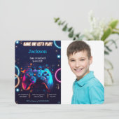 ビデオゲームの誕生日写真を撮ろう 招待状 (スタンド正面)