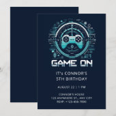ビデオゲームの誕生日 招待状 (正面/裏面)