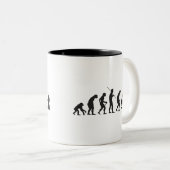 ビデオゲームの賭博のゲーマーの進化 ツートーンマグカップ (正面右)