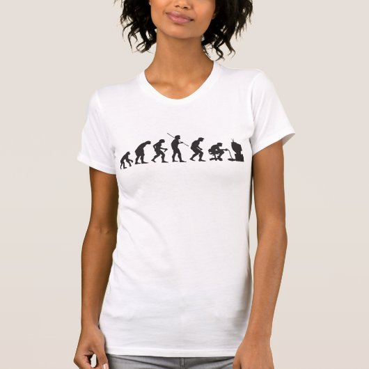 ビデオゲームの賭博のゲーマーの進化 Tシャツ (正面)