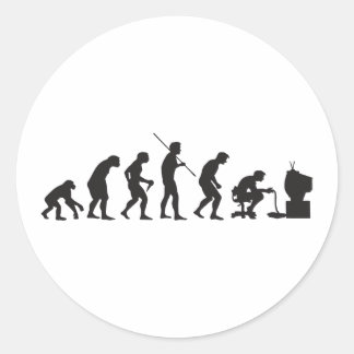ビデオゲームの進化ゲーマー ラウンドシール