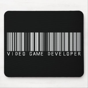 ビデオゲームの開発者のバーコード マウスパッド