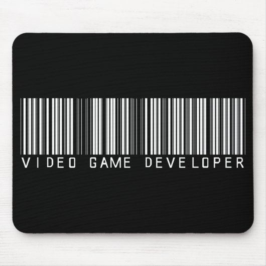ビデオゲームの開発者のバーコード マウスパッド (正面)