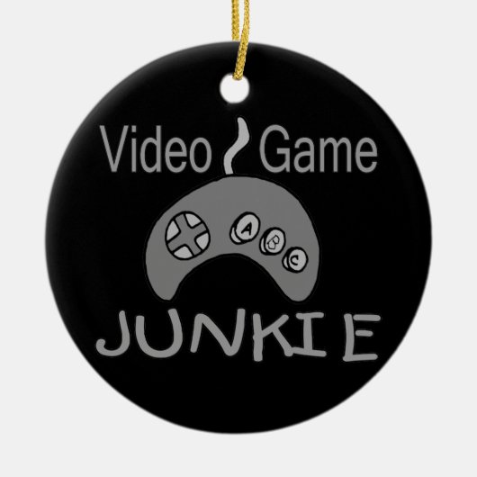 ビデオゲームの麻薬常習者 セラミックオーナメント (正面)