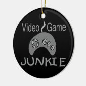 ビデオゲームの麻薬常習者 セラミックオーナメント (左)