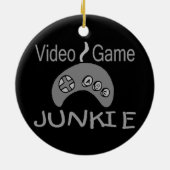 ビデオゲームの麻薬常習者 セラミックオーナメント (裏面)