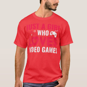 ビデオゲームのTシャツが大好きな女の子 Tシャツ