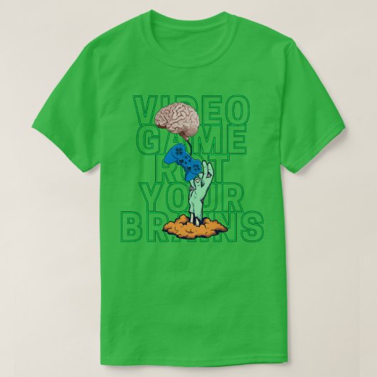 ビデオゲームはあなたの脳を腐らせる1 Tシャツ (デザイン正面)
