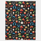 ビデオゲームはパーティーゲームを楽しむ フリースブランケット (正面)