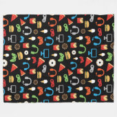 ビデオゲームはパーティーゲームを楽しむ フリースブランケット (正面(横))