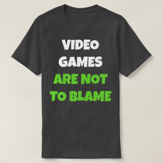 ビデオゲームは悪くない Tシャツ (デザイン正面)