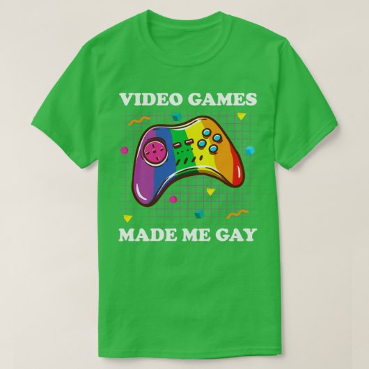 ビデオゲームは私にゲイゲーマーLGBTプライドゲイギャム Tシャツ (デザイン正面)