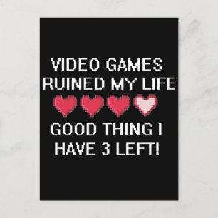 ビデオゲームは私の生活様式1を台無しにしました ポストカード