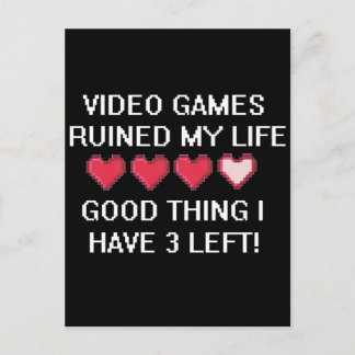 ビデオゲームは私の生活様式1を台無しにしました ポストカード