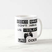 ビデオゲームは私達を激しくさせません(XBOX 360) コーヒーマグカップ (正面右)