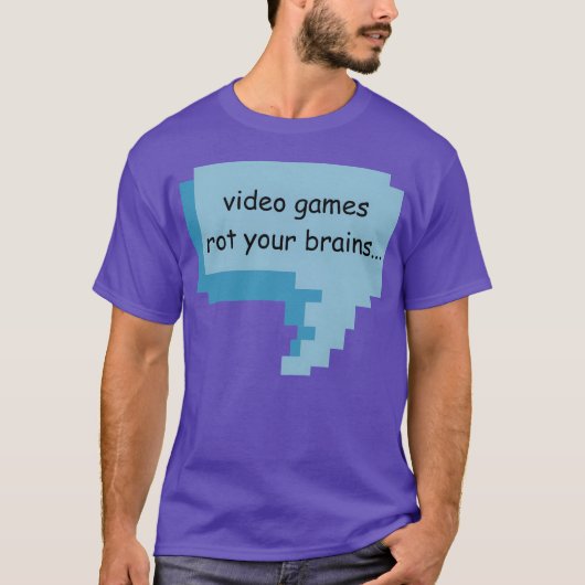 ビデオゲームは脳を腐らせる ゲーミング ヴィンテージギフト Tシャツ (正面)