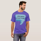 ビデオゲームは脳を腐らせる ゲーミング ヴィンテージギフト Tシャツ (正面フル)
