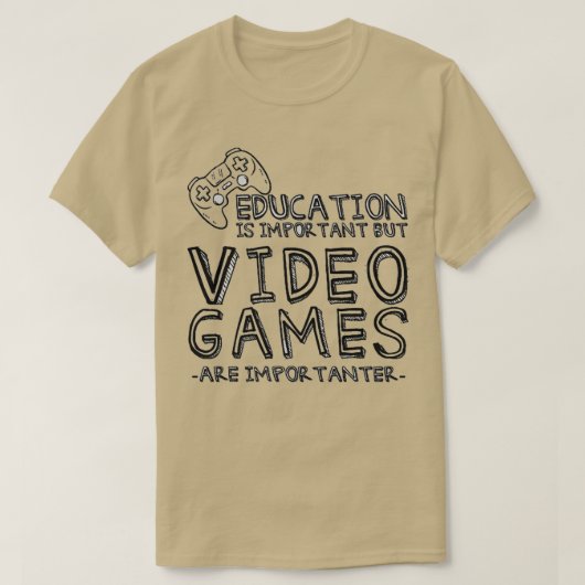 ビデオゲームは重要 Tシャツ (デザイン正面)