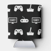 ビデオゲームをテーマにしたゲームデザインビデオゲームゲーマー 缶クーラー (裏面)