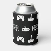 ビデオゲームをテーマにしたゲームデザインビデオゲームゲーマー 缶クーラー (缶裏面)