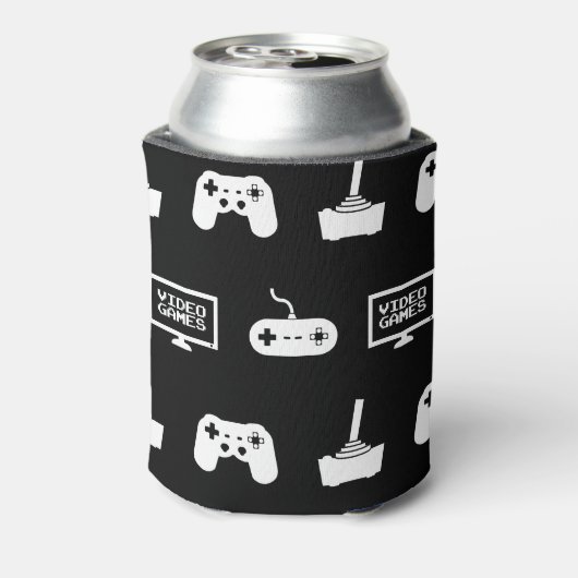ビデオゲームをテーマにしたゲームデザインビデオゲームゲーマー 缶クーラー (缶裏面)