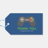 ビデオゲームをテーマにした子供の誕生日パーティー ギフトタグ (裏面横)