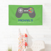 ビデオゲームをテーマにした子供の誕生日パーティー 横断幕 (インサイチュ)