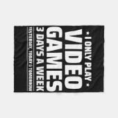 ビデオゲームをプレイ中 - ゲーマーメメ - 面白い動画 フリースブランケット (正面(横))