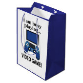 ビデオゲームをプレイ中 ミディアムペーパーバッグ (裏面アングル)