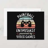ビデオゲームを駆使したペイントボール愛好家 ポストカード (正面/裏面)