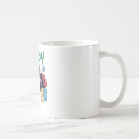 ビデオゲームイースターバニーゲームコントローラゲーマー コーヒーマグカップ (右)