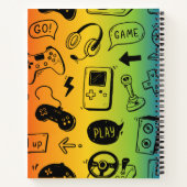 ビデオゲームカラフルスパイラルノートブック ノートブック (裏面)