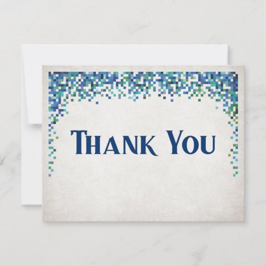 ビデオゲームギーク結婚の サンキューカード (正面)