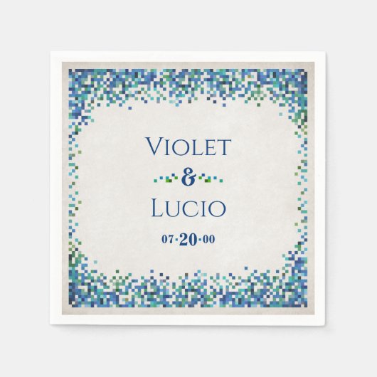 ビデオゲームギーク結婚の スタンダードカクテルナプキン (正面)