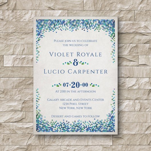 ビデオゲームギーク結婚の 招待状