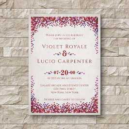 ビデオゲームギーク結婚の 招待状