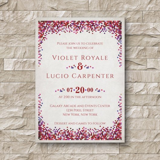 ビデオゲームギーク結婚の 招待状