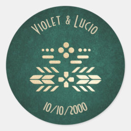 ビデオゲームギーク結婚グリーン ラウンドシール