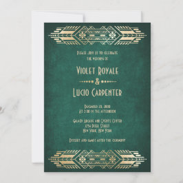 ビデオゲームギーク結婚グリーン 招待状