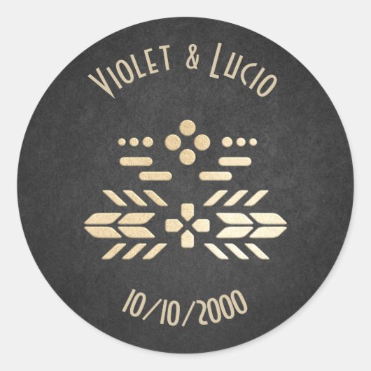 ビデオゲームギーク結婚ブラック ラウンドシール (正面)