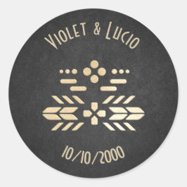 ビデオゲームギーク結婚ブラック ラウンドシール