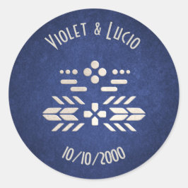 ビデオゲームギーク結婚ブルー ラウンドシール