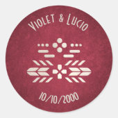 ビデオゲームギーク結婚レッド ラウンドシール (正面)