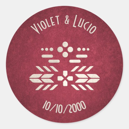 ビデオゲームギーク結婚レッド ラウンドシール (正面)