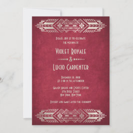 ビデオゲームギーク結婚レッド 招待状