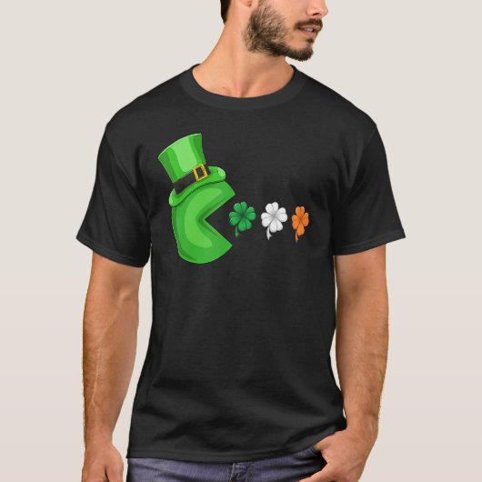 ビデオゲームクローバーSt patricks dayゲーマーキッズボーイズ Tシャツ (正面)