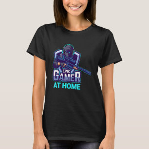 ビデオゲームグラフィック素晴らしネオンストライクフォースゲーマー Tシャツ