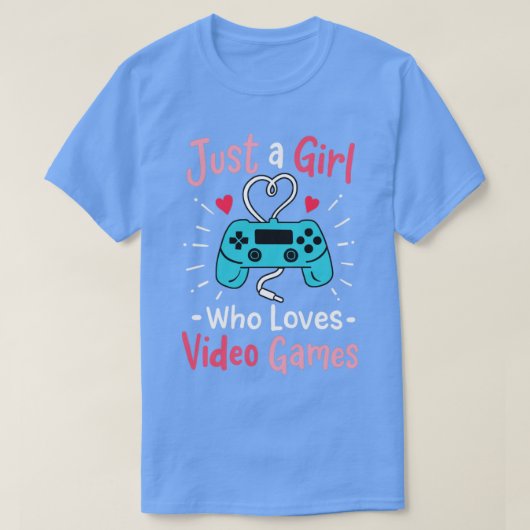 ビデオゲームゲーマーガールゲーム Tシャツ (デザイン正面)