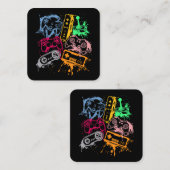 ビデオゲームコンソールコントローラレトロ80の90のアーク スクエア名刺 (正面/裏面)