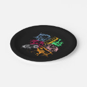 ビデオゲームコンソールコントローラレトロ80の90のアーク ペーパープレート (アングル)